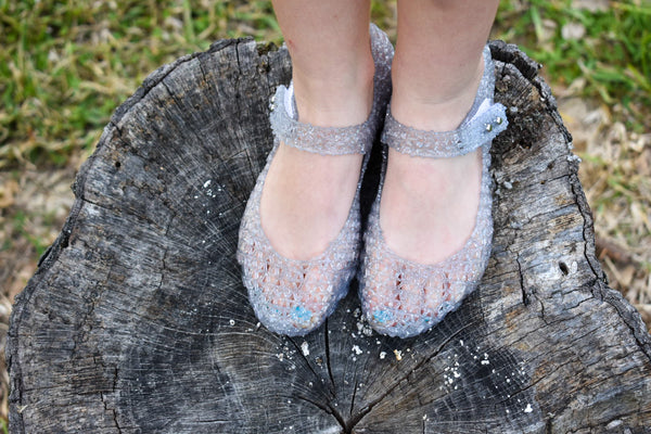 Clear glitter mini Melissa campanas